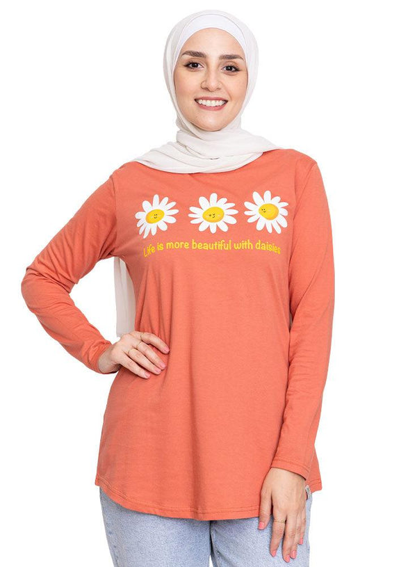 Ginger Printed Long - Sleeve Design 59 - Khotwh